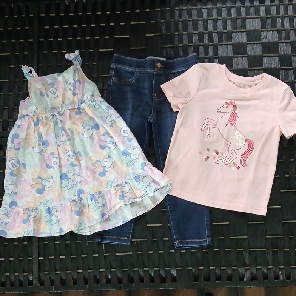 Celebrity Pink Little Girls Jeans Disney Jrs Minnie Sundress Cat Jack Top SZ 4